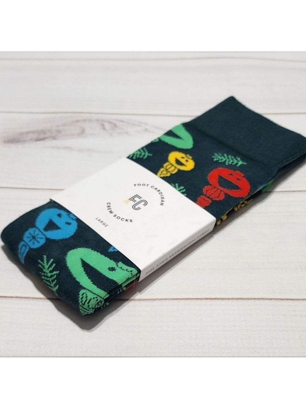 Foot Cardigan Men's Feeling Pine Holiday Crew Socks Large 8-11 - New With Tags